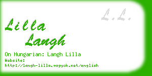 lilla langh business card